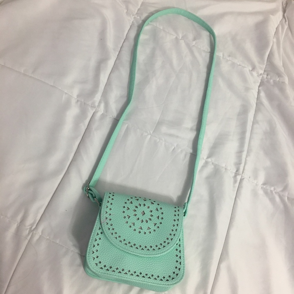 Mint green crossbody purse